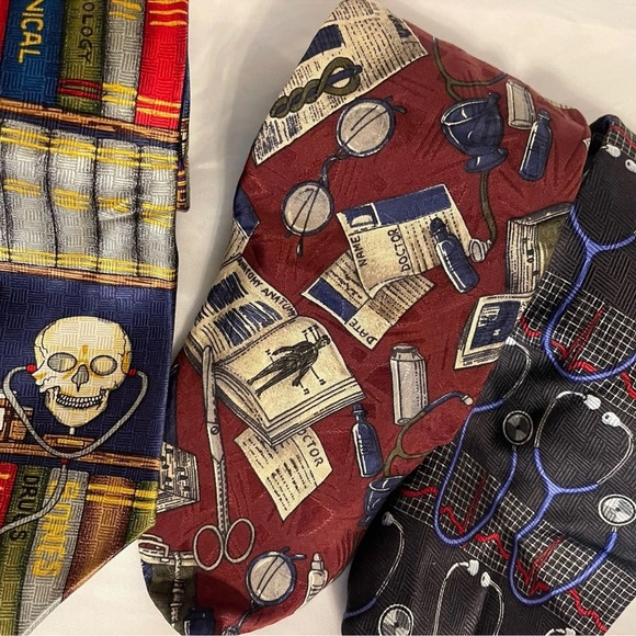 Ties 100% Silk Medical Theme Bundle Set Of 4 - Picture 4 of 9